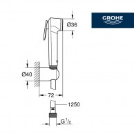 MEDIDAS CONJUNTO DUCHA TEMPESTA TRIGGER GROHE